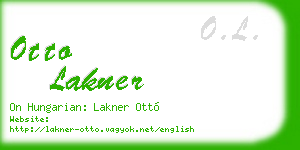 otto lakner business card